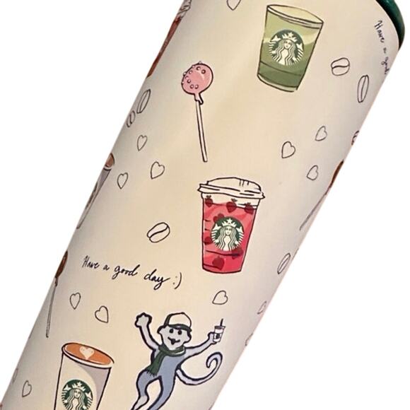 Starbucks x Roller Rabbit Limited Edition Coffeehouse Bonanza 24oz SS Tumbler - Picture 5 of 6